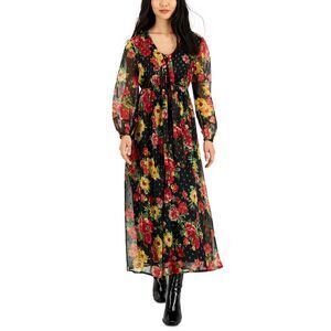 Jamie Layla Petite Foil Dot Floral Print Maxi Dress